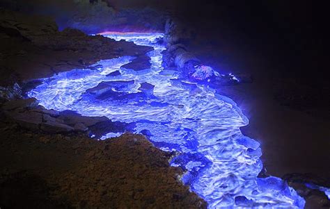 indonesian volcano blue lava